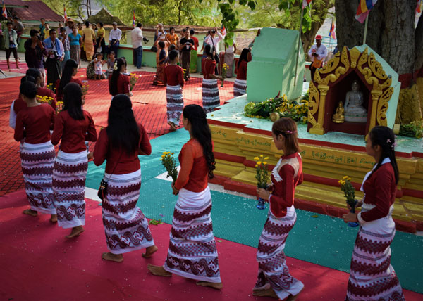 Myanmar traditional longyi - Kasone festival