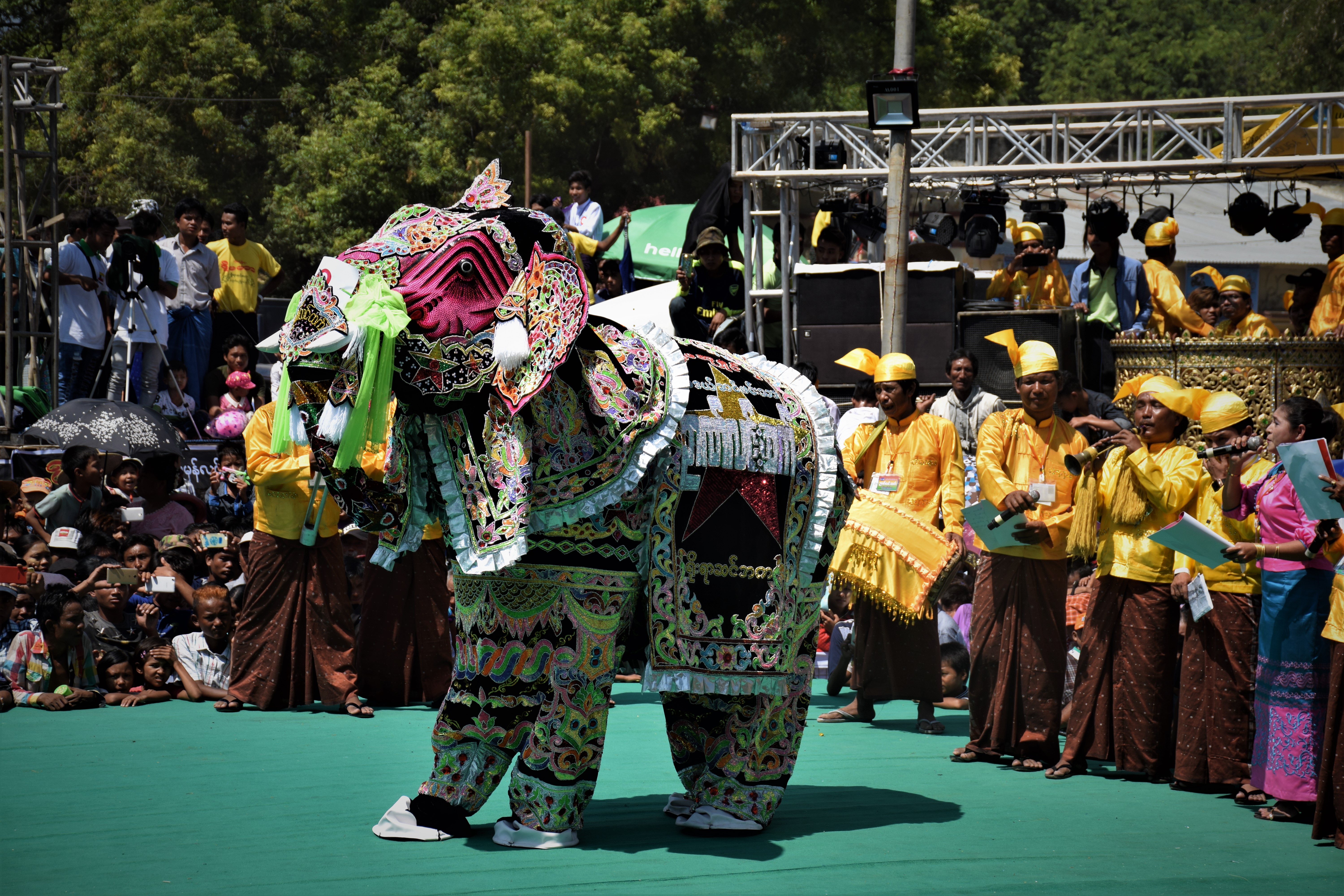 Elephant dance festival Mandalay - Myanmar